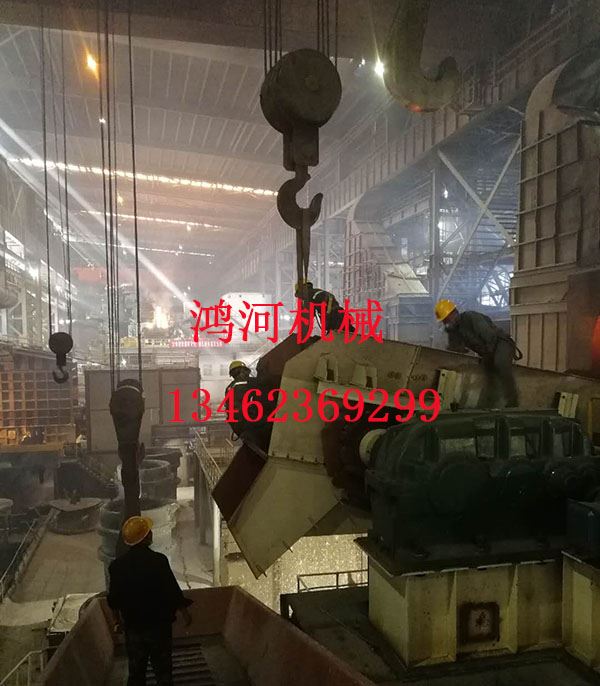 廣青集團電爐廢鋼預熱連續(xù)加料設備現(xiàn)場安裝